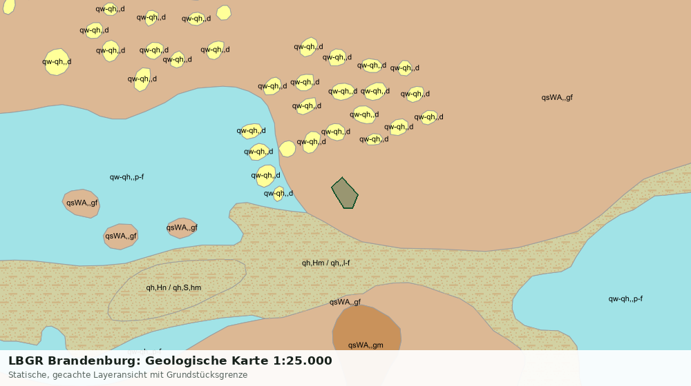 Statische Kartenansicht: LBGR Brandenburg: Geologische Karte 1:25.000