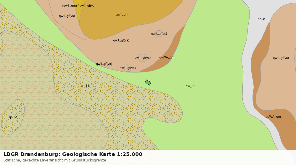 Statische Kartenansicht: LBGR Brandenburg: Geologische Karte 1:25.000