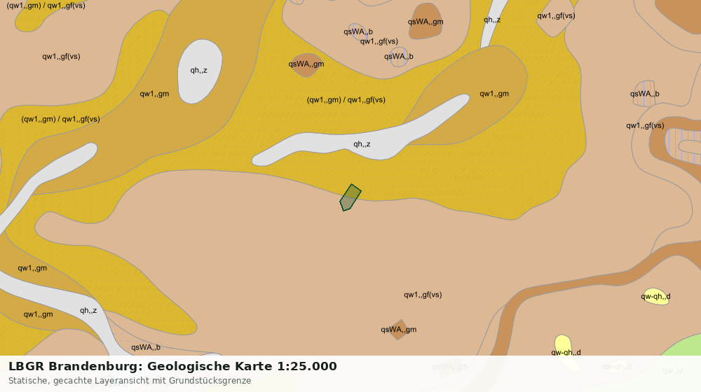 Statische Kartenansicht: LBGR Brandenburg: Geologische Karte 1:25.000