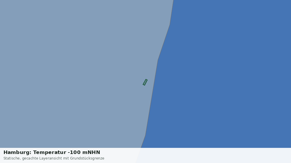 Statische Kartenansicht: Hamburg: Temperatur -100 mNHN