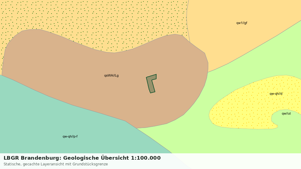 Statische Kartenansicht: LBGR Brandenburg: Geologische Übersicht 1:100.000