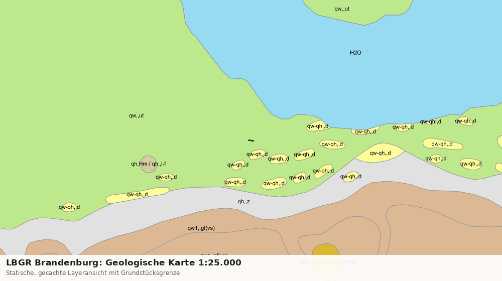 Statische Kartenansicht: LBGR Brandenburg: Geologische Karte 1:25.000