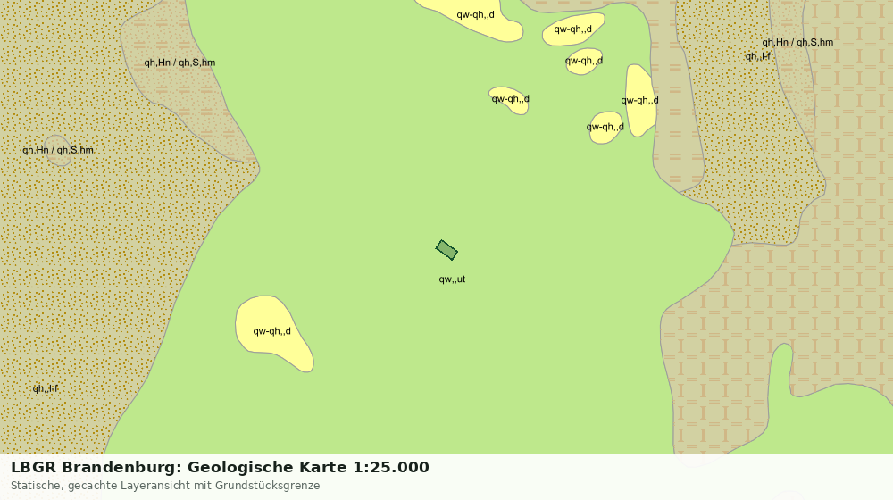 Statische Kartenansicht: LBGR Brandenburg: Geologische Karte 1:25.000