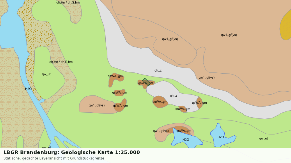 Statische Kartenansicht: LBGR Brandenburg: Geologische Karte 1:25.000