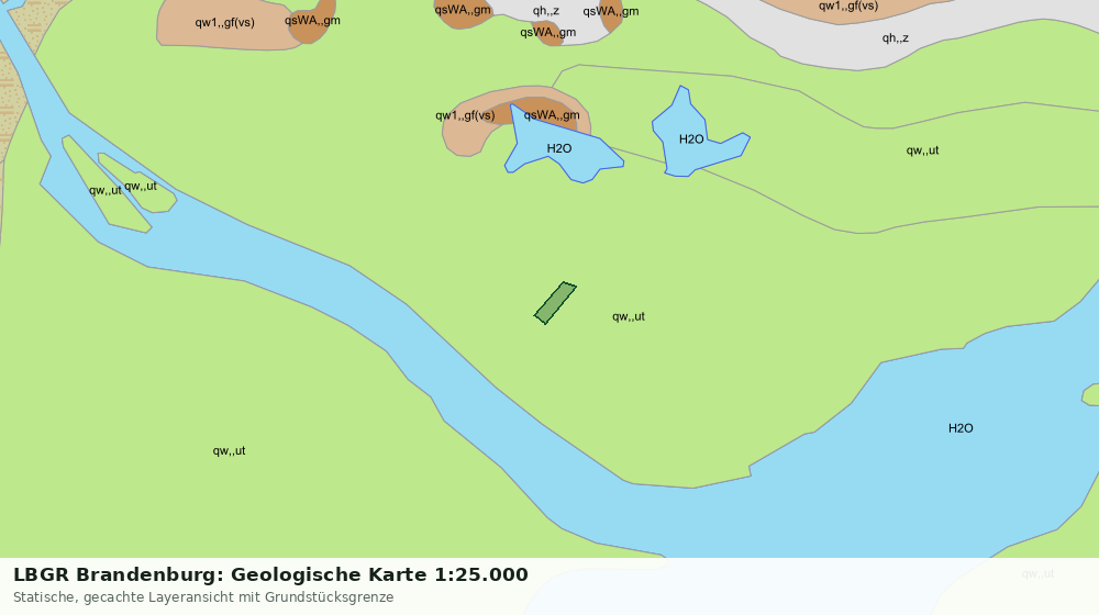 Statische Kartenansicht: LBGR Brandenburg: Geologische Karte 1:25.000