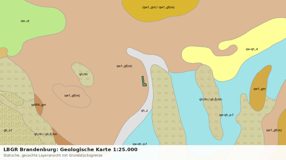 Statische Kartenansicht: LBGR Brandenburg: Geologische Karte 1:25.000