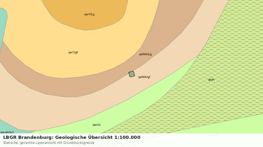 Statische Kartenansicht: LBGR Brandenburg: Geologische Übersicht 1:100.000