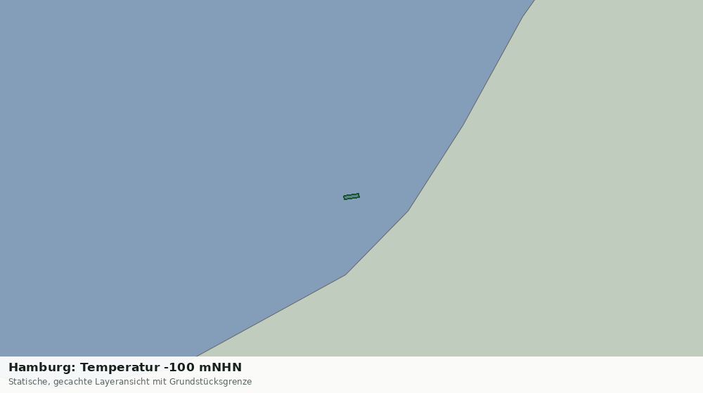 Statische Kartenansicht: Hamburg: Temperatur -100 mNHN