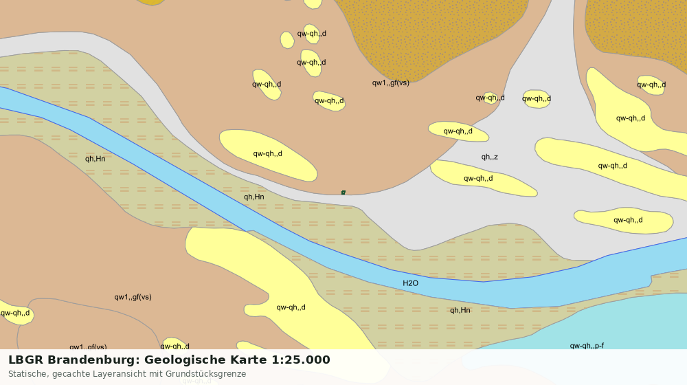 Statische Kartenansicht: LBGR Brandenburg: Geologische Karte 1:25.000