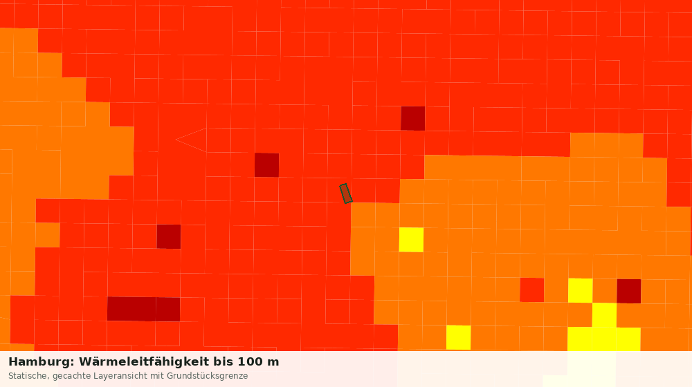 Statische Kartenansicht: Hamburg: Wärmeleitfähigkeit bis 100 m