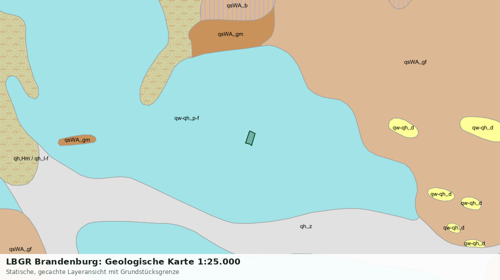 Statische Kartenansicht: LBGR Brandenburg: Geologische Karte 1:25.000