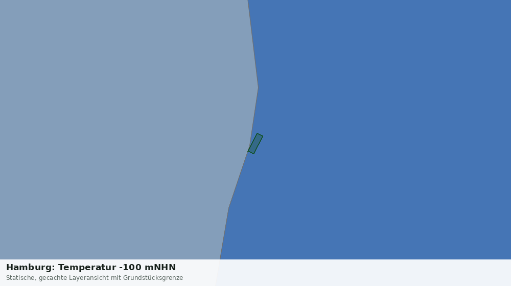 Statische Kartenansicht: Hamburg: Temperatur -100 mNHN