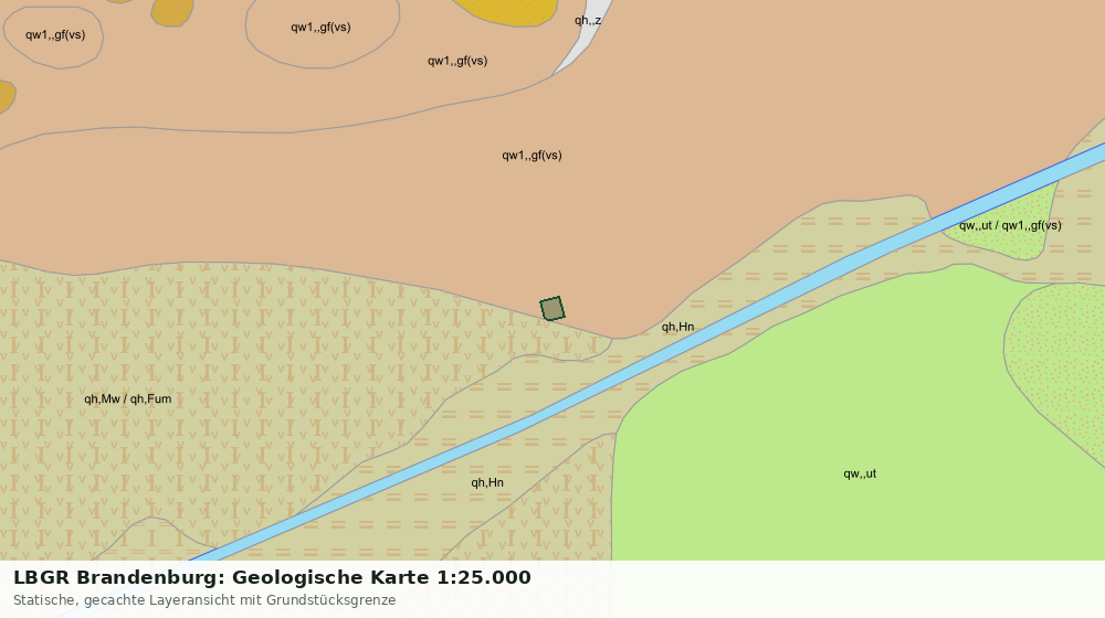Statische Kartenansicht: LBGR Brandenburg: Geologische Karte 1:25.000