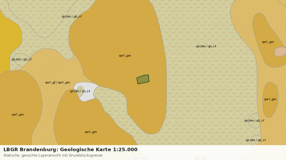 Statische Kartenansicht: LBGR Brandenburg: Geologische Karte 1:25.000