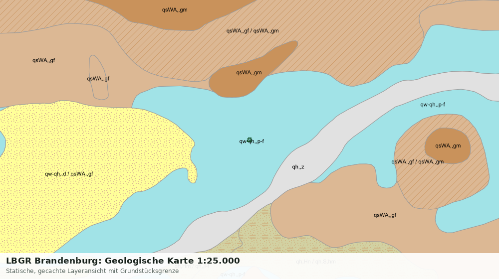 Statische Kartenansicht: LBGR Brandenburg: Geologische Karte 1:25.000