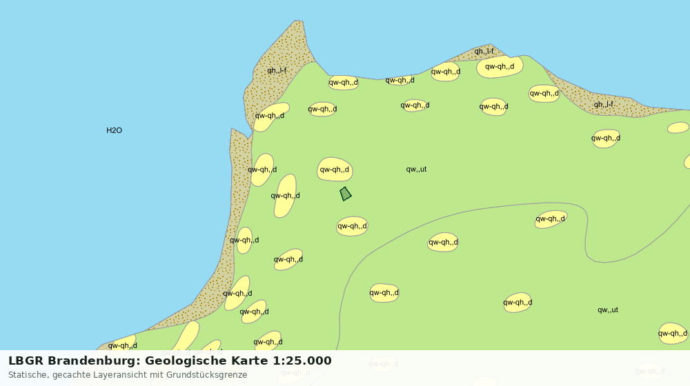 Statische Kartenansicht: LBGR Brandenburg: Geologische Karte 1:25.000
