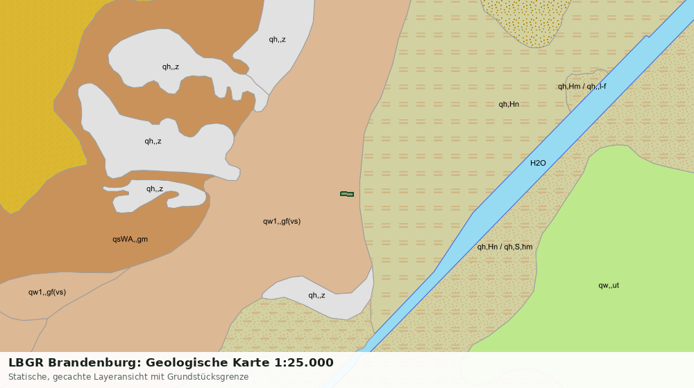 Statische Kartenansicht: LBGR Brandenburg: Geologische Karte 1:25.000