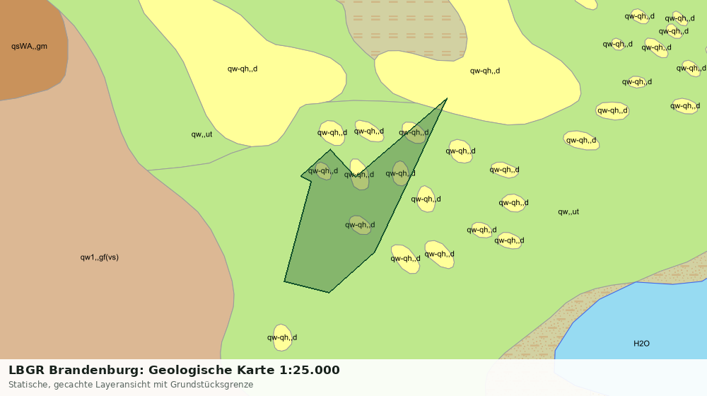 Statische Kartenansicht: LBGR Brandenburg: Geologische Karte 1:25.000
