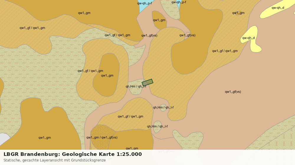 Statische Kartenansicht: LBGR Brandenburg: Geologische Karte 1:25.000