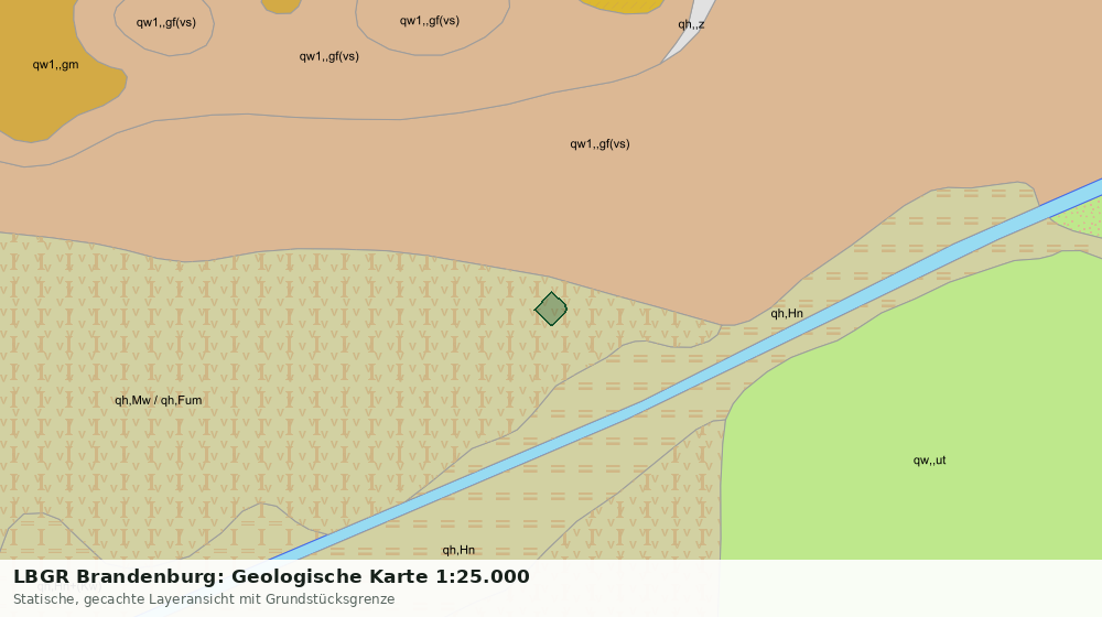 Statische Kartenansicht: LBGR Brandenburg: Geologische Karte 1:25.000