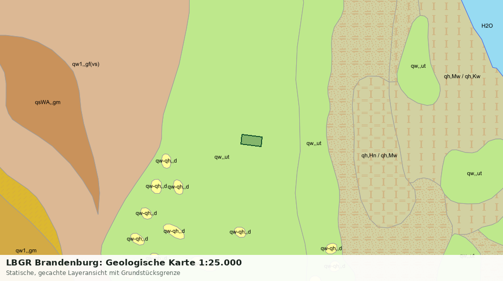 Statische Kartenansicht: LBGR Brandenburg: Geologische Karte 1:25.000