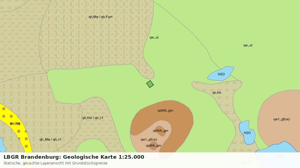 Statische Kartenansicht: LBGR Brandenburg: Geologische Karte 1:25.000