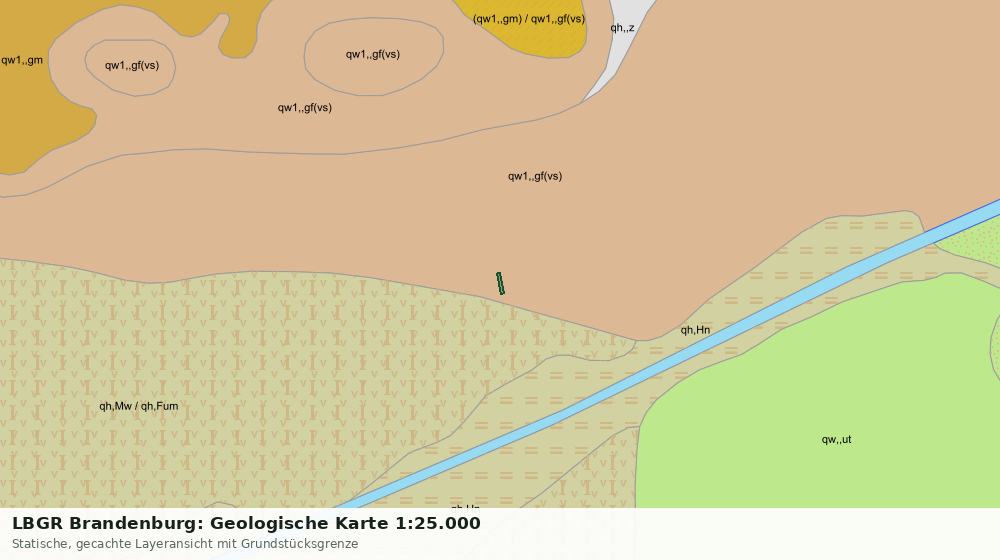 Statische Kartenansicht: LBGR Brandenburg: Geologische Karte 1:25.000