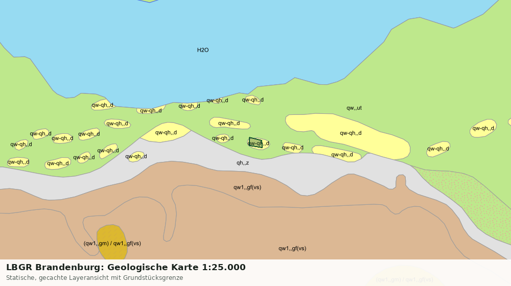 Statische Kartenansicht: LBGR Brandenburg: Geologische Karte 1:25.000