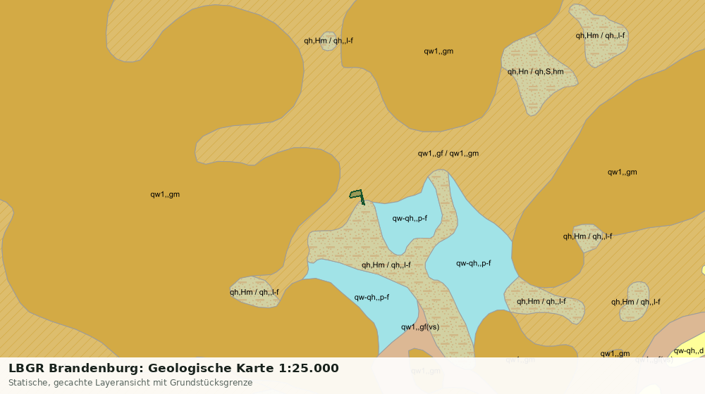 Statische Kartenansicht: LBGR Brandenburg: Geologische Karte 1:25.000