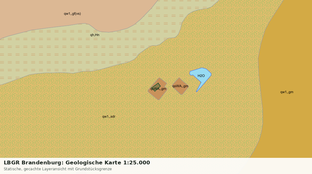 Statische Kartenansicht: LBGR Brandenburg: Geologische Karte 1:25.000