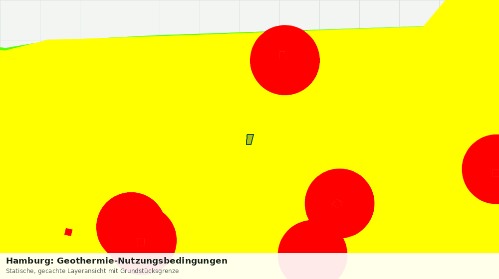 Statische Kartenansicht: Hamburg: Geothermie-Nutzungsbedingungen