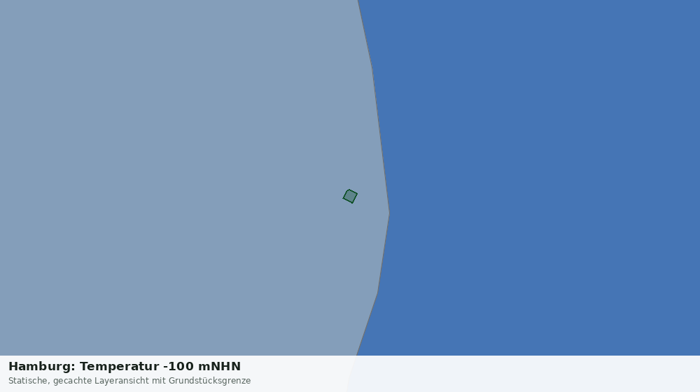 Statische Kartenansicht: Hamburg: Temperatur -100 mNHN