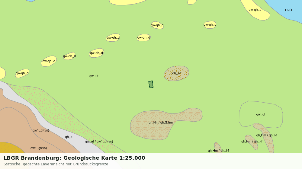 Statische Kartenansicht: LBGR Brandenburg: Geologische Karte 1:25.000