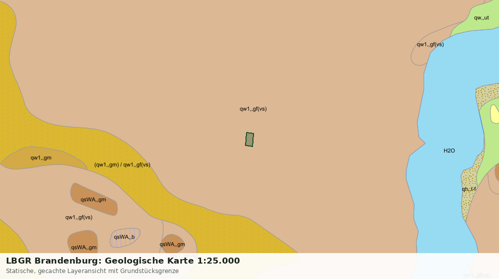 Statische Kartenansicht: LBGR Brandenburg: Geologische Karte 1:25.000