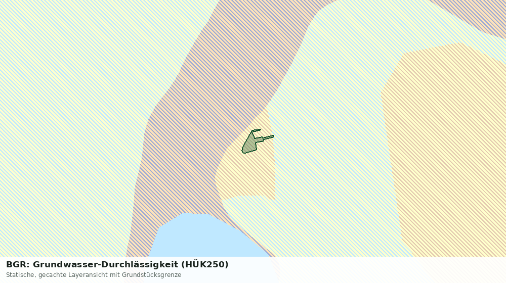 Statische Kartenansicht: BGR: Grundwasser-Durchlässigkeit (HÜK250)