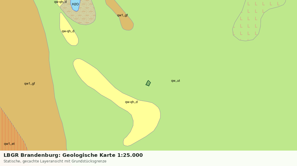 Statische Kartenansicht: LBGR Brandenburg: Geologische Karte 1:25.000