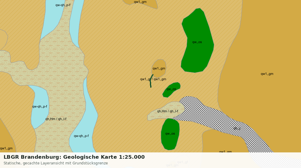 Statische Kartenansicht: LBGR Brandenburg: Geologische Karte 1:25.000