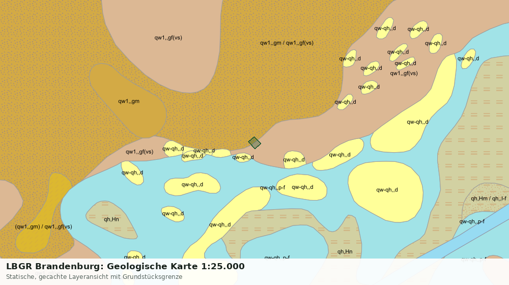 Statische Kartenansicht: LBGR Brandenburg: Geologische Karte 1:25.000