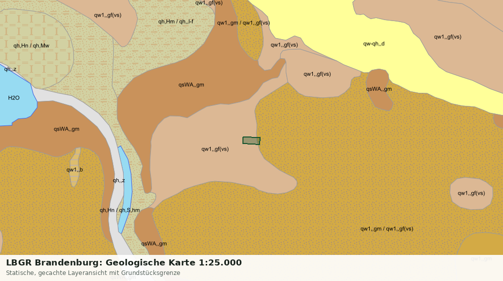 Statische Kartenansicht: LBGR Brandenburg: Geologische Karte 1:25.000