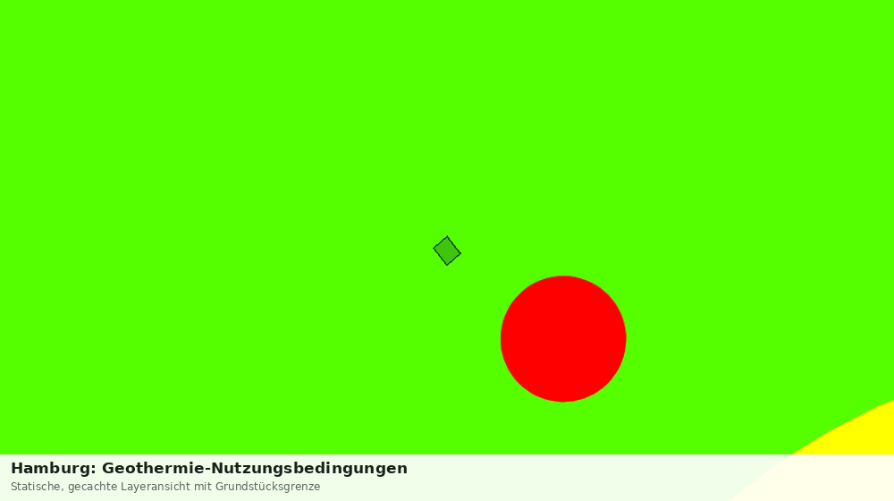 Statische Kartenansicht: Hamburg: Geothermie-Nutzungsbedingungen