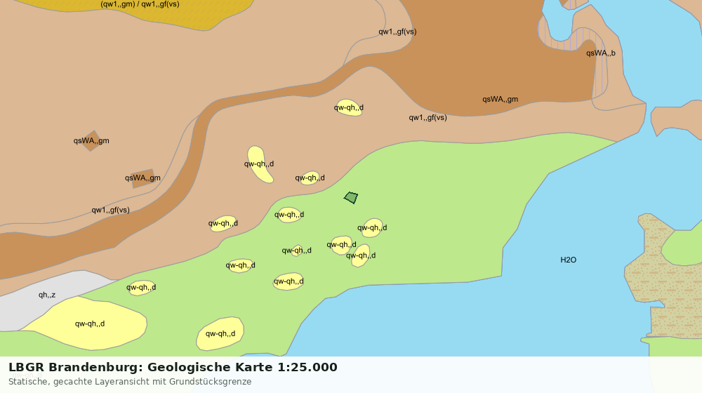 Statische Kartenansicht: LBGR Brandenburg: Geologische Karte 1:25.000