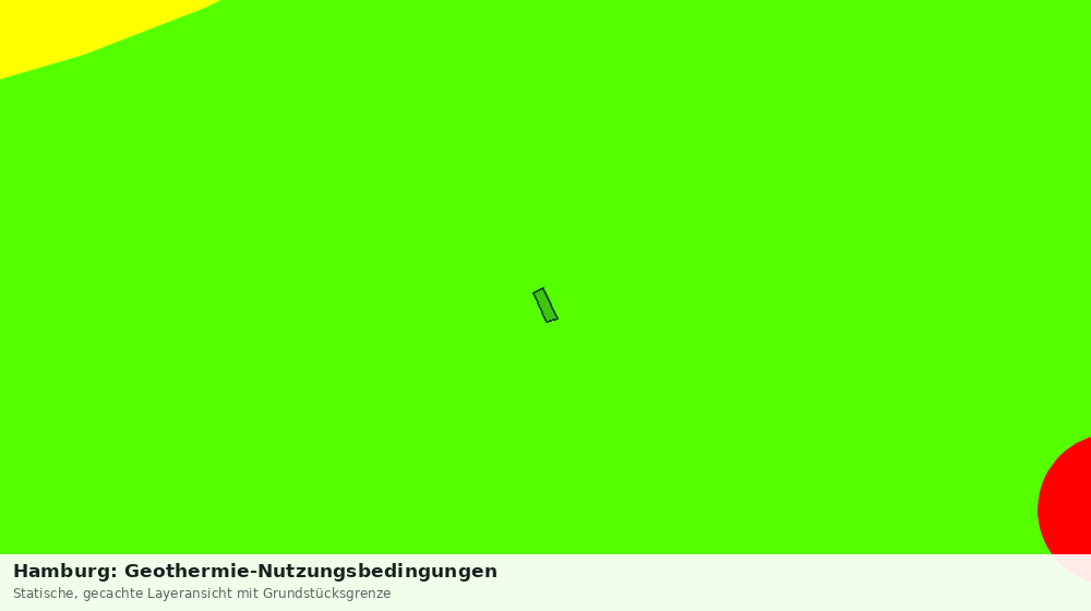 Statische Kartenansicht: Hamburg: Geothermie-Nutzungsbedingungen