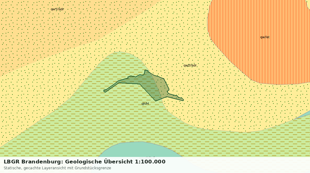 Statische Kartenansicht: LBGR Brandenburg: Geologische Übersicht 1:100.000
