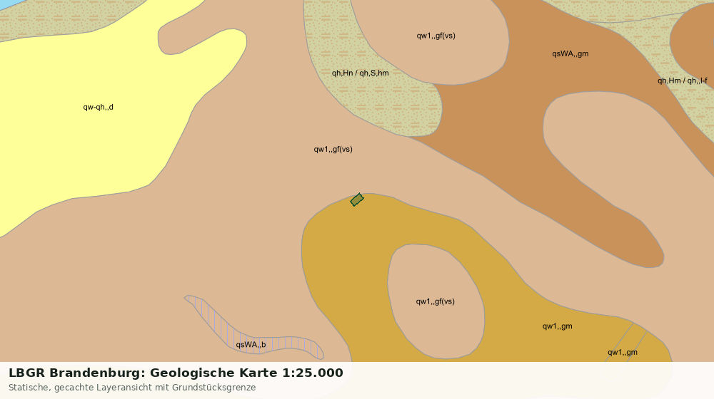 Statische Kartenansicht: LBGR Brandenburg: Geologische Karte 1:25.000