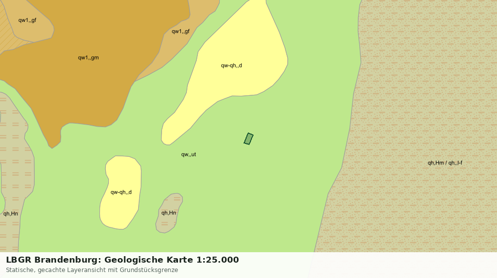 Statische Kartenansicht: LBGR Brandenburg: Geologische Karte 1:25.000