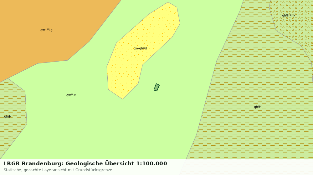 Statische Kartenansicht: LBGR Brandenburg: Geologische Übersicht 1:100.000