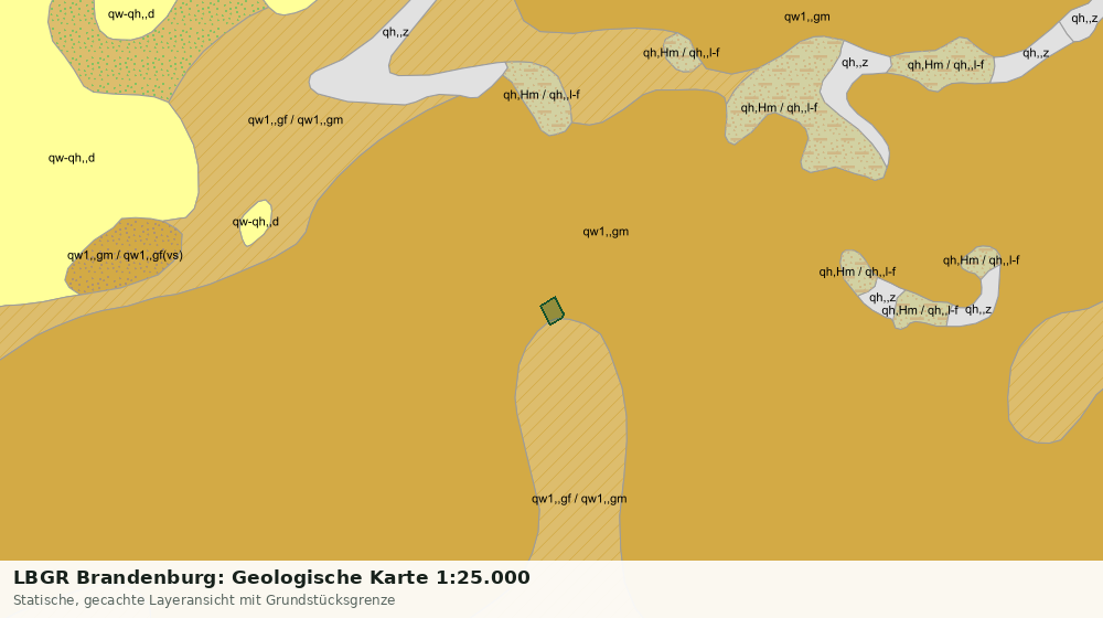 Statische Kartenansicht: LBGR Brandenburg: Geologische Karte 1:25.000