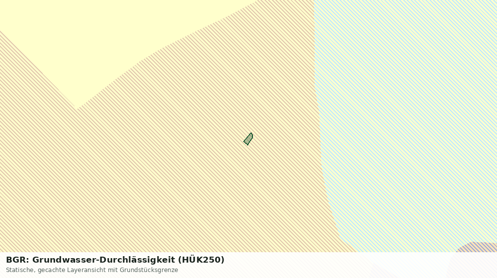 Statische Kartenansicht: BGR: Grundwasser-Durchlässigkeit (HÜK250)