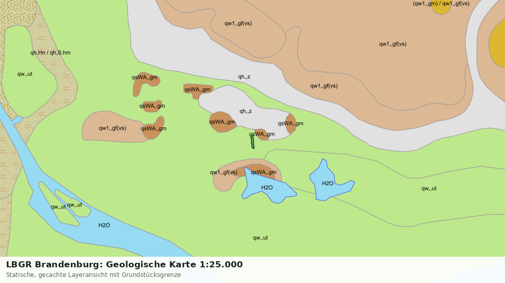 Statische Kartenansicht: LBGR Brandenburg: Geologische Karte 1:25.000