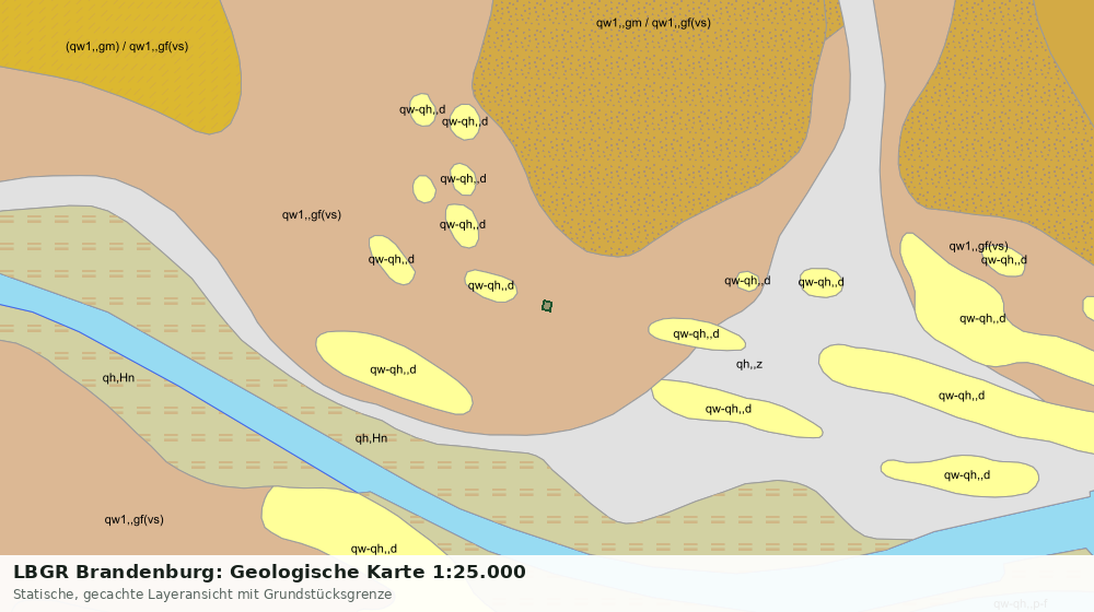 Statische Kartenansicht: LBGR Brandenburg: Geologische Karte 1:25.000